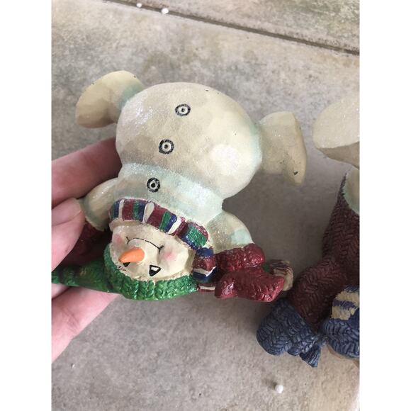 Terry's Village Silly Snowmen Shelf Sitters Christmas Decor Set Of 3 With Box - Picture 4 of 8